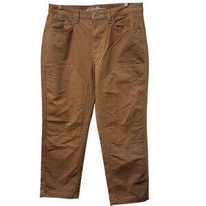 Eddie Bauer Mountain Ops Pants Mens 35x29 Tan Brown Hiking Rugged Outdoors